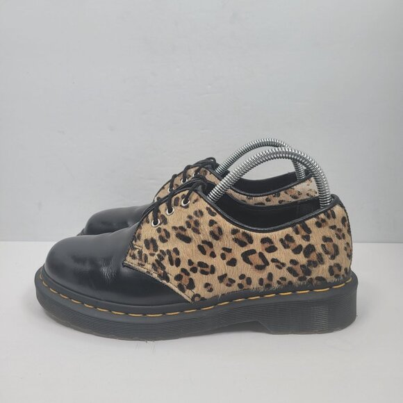 Dr. Marten Docs 1461 Leopard Women's Black Leather Oxford Loafer Shoes US Size 7 - Picture 2 of 8